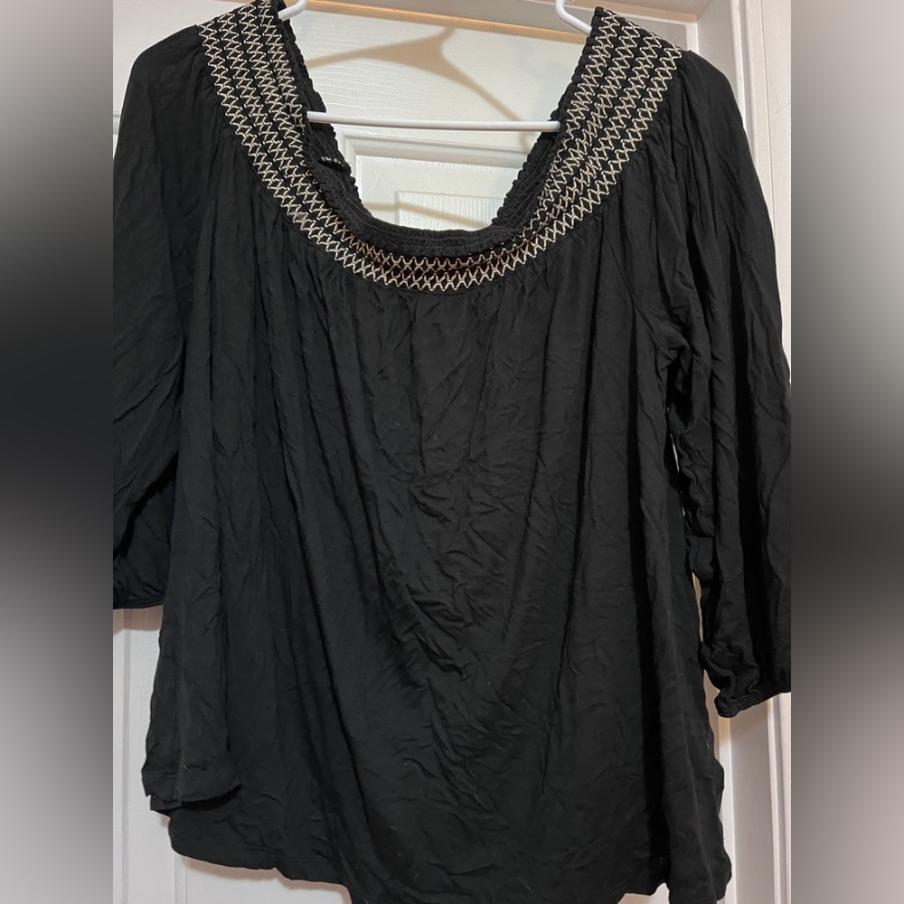 Black smock top
